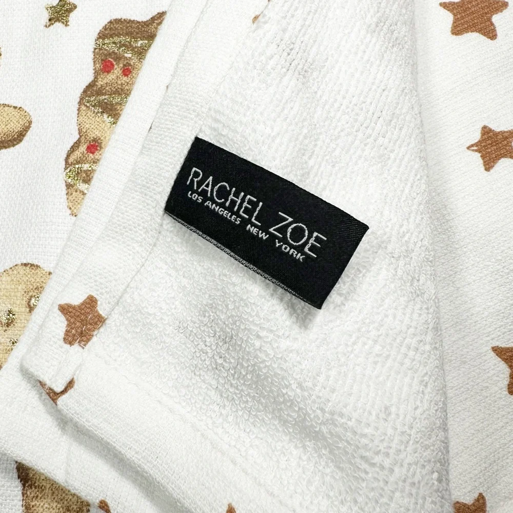NEW Rachel Zoe GINGERBREAD MAN & CHRISTMAS TREE Kitchen Towel Set/3